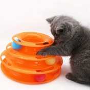 Resim Evdeki kediler için Eğlenceli Oyun Kulesi Kedi Oyalayıcı Oyuncak 