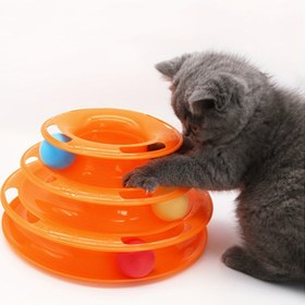 Resim Evdeki kediler için Eğlenceli Oyun Kulesi Kedi Oyalayıcı Oyuncak 