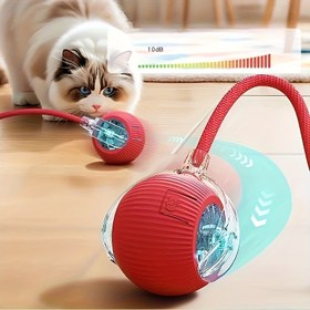 Resim Etkileşimli çizgili yuvarlanan top kedi oyuncakları, USB şarj edilebilir otomatik dönen kedi oyuncakları, çeşitli ırklar ve boyutlarda plastik kediler için uygun, eğlenceli, etkileşimli, aile evcil hayvan eğlencesi için iyi bir arkadaş! 