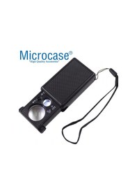 Resim Microcase Mor Işıklı Çift Gözlü 60x 30x Büyütme Büyüteç Model By9 
