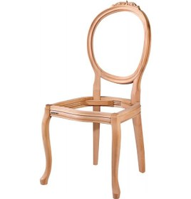 Resim Masifart Duellum Madalyon Oymalı Sandalye Cilasız Ham Ham 