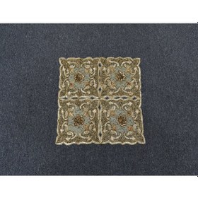 Resim Zehra Abla Halı Otantik El İşi Kum Boncuklu İnce Masa Sehpa Fiskos Örtüsü 5969 