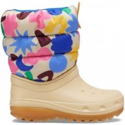 Resim Crocs Classic Neopuff Geo Shapes Boot K Çocuk Çizmesi - Bej / Multi Bej 