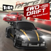 Resim 1/64 Ölçekli Mini RC Drift Araba 2.4G, 4WD Yüksek Hızlı Arazi Yarışı ile USB Şarj Kablosu ve LED Işıkları - Masaüstü & Oda Oyunları için Kırmızı Spor Araba Tasarımı - Gençler & Yetişkinler İçin Mükemmel Hediye 