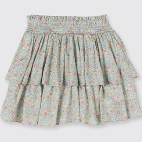 Resim Made With Liberty Fabric Liberty Kumaş Çiçek Desenli Kız Çocuk Etek 