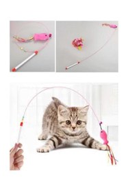 Resim onbi10 Kedi Oyuncak Peluş Balık Hedef Çıngırak Oyun Oltası 90 Cm 