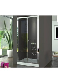 Resim Blackline Katlanır İki Duvar Arası Akordiyon Duşakabin 75 x 79 CM Ölçü-Cam Deseni-75-79 Cm Arası-Şeffaf 