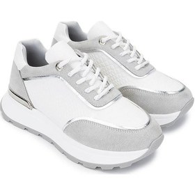 Resim Tamer Tanca Kadın Vegan Beyaz Sneakers & Spor Ayakkabı 936 81185 Bn Ayk Y25 Byz Kroko/lame Beyaz 