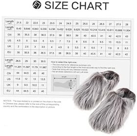 Resim BESPORTBLE 1 Çift Peluş Bulanık Püskül Terlik Kadın Erkek Sıcak Kapalı Açık Ev Saçaklı Ayakkabı Rahat Kış Saçaklı Terlik Boyutu 42-43 