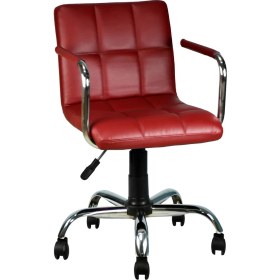 Resim Bürocci Carla Çalışma Koltuğu-Bordo Deri - 9503D0102 