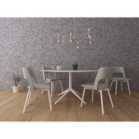 Resim TUQCO Doğaltaş Fileli 1" Hexagon Gümüş Eskitme Mermer Mozaik 