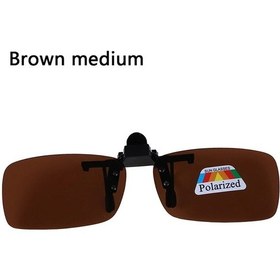 Resim Terokk Unisex Klip-polarize Sürüş Gözlükleri Uv400 Gündüz/gece Kullanım Flip-up Lensgreen51gri Gri 