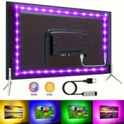 Resim RGB 5050 LED Şerit Işıkları Seti - USB ile Çalışan, Esnek Bant TV Arka Planı, Oyun Odası Dekoru - 3 Tuşlu Kontrol, 99.97cm-39.99metre Seçenekleri 