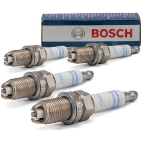 Resim Audi A4 2001-2005 Model Arası 2.0 Alt Motor Çift Tırnak Buji 4 Adet Takım Bosch Marka 1214117 