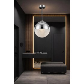 Resim Bohem Aydınlatma Tavana Sıfır Krom 3 Renk LED Modern Top Avize Antre/hol Banyo Avizesi 