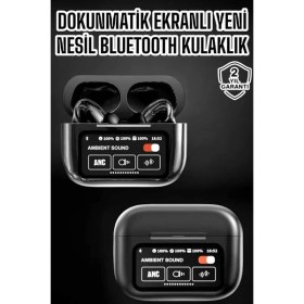 Resim Techno Stock Bluetooth Kulaklık Kablosuz Ekranlı Anc/enc Destekli Dokunmatik 
