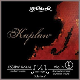 Resim D'Addario KS311W 4/4M Kaplan Keman Tek Tel 