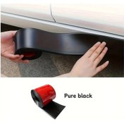 Resim Topnotch Siyah 2m Pvc Kapı Eşiği Koruyucu Çizilmez Mat Kaplama 