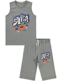 Resim Civil Boys Skate Baskılı 10-13 Yaş Pijama Takımı - Gri - Gri / 11-12 Yaş 