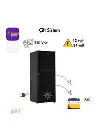 Resim Çift Sistem Cool Life 120 L Siyah Buzdolabı 