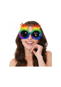Resim Tropikal Ananas Tasarımlı Renkli Hawaii Parti Gözlüğü Tüm Yaşlar 