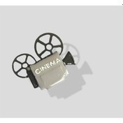 Resim Eski Cinema Kamerası Yaka İğnesi Rozet 