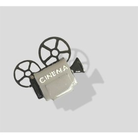 Resim Eski Cinema Kamerası Yaka İğnesi Rozet 
