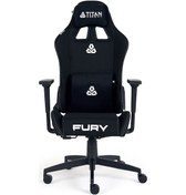 Resim Titanseat Fury Black Kumaş Oyuncu Koltuğu Siyah 