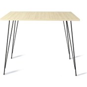 Resim Pasific Home Sandalf Metal Ayaklı Mutfak Masası Kare 90x90 Meşe 