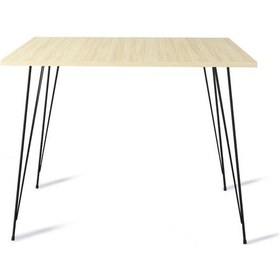 Resim Pasific Home Sandalf Metal Ayaklı Mutfak Masası Kare 90x90 Meşe 