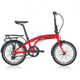 Resim Carraro Flexi 106 20 Jant V Fren Katlanır Bisiklet (Kırmızı Siyah Beyaz) 