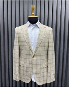 Resim Avni Ceylan Erkek Ekoseli tek Düğme Blazer Ceket 
