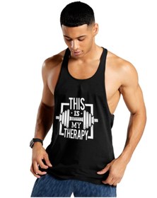 Resim Ghedto My Therapy Fitness Gym Tank Top Sporcu Atleti [siyah] 