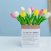 Resim 5 adet Gerçekçi Yapay Tulip Çiçeği, Realist Çiçekler, Ev Dekoru, Düğün Merkezi, Etkinlik Stil, Dayanıklı Poliüretan, Elektrik veya Pil Gerektirmez, Çok Yönlü Durum Hediyesi 