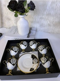 Resim Sihir Kahve Fincanı Takımı Model: Karagül1 Siyah 
