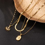 Resim 3 adet Şık Kadın Boyunlukları - Vintage İlhamlı, Çok Katmanlı Tasarım ile Rhinestone Detayları, Altın Tonlu Kaplama, Günlük Kullanım veya Partiler için Mükemmel, Parti Aksesuarları | Vintageilhamlı Takı | Altın Tonlu Kaplama 
