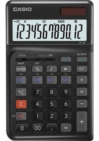 Resim Casio JE-12E-BK Siyah 12 Hane Masa Üstü Ergonomik Tuşlu Hesap Makinesi 