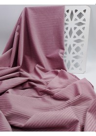 Resim Çizgili Kadife Kumaş Pembe 