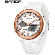 Resim Oldfriend Sanda Erkek Spor Saati Rose White Su Geçirmez Kronometre Tarih Kadranlı Diğer 