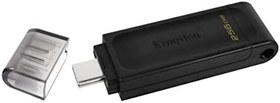 Resim Kingston DataTraveler 70 256GB USB-C Flash Sürücü | USB 3.2 Gen 1 | DT70/256GB, Siyah 