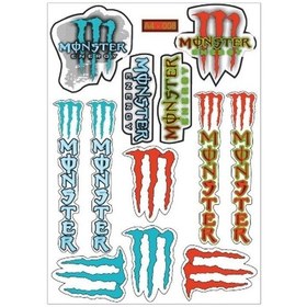 Resim A4 Sticker 008 Tek Paket Çoklu Sticker Siyah 