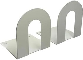 Resim 2'li Metal Kitap Desteği Kitap Tutucu (Ikili) Dekoratif Aksesuar (Beyaz) 