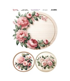 Resim Pirinç Dekopaj Kağıdı 30x42cm Pt-4119 Çiçek 