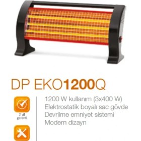 Resim Mercansa DP-1200Q 1200 W Elektrikli Quartz Isıtıcı 
