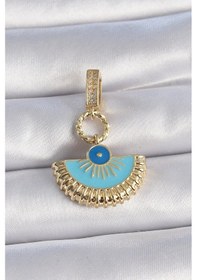 Resim Pirinç Gold Renk Nazar Boncuklu Ajda Charm - Tj-bc1010 Çok Renkli 