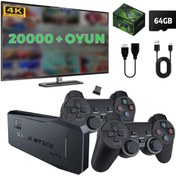 Resim Smart Nostalji Kablosuz Çift Kol Oyun Konsolu Uyumlu 4k-hdmı 20000 Oyunlu 