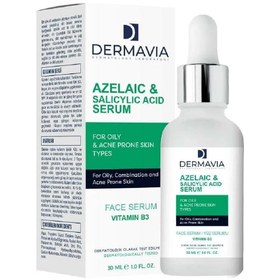 Resim Dermavia Yağlı Akne Eğilimli Cilt Tipleri İçin Yüz Serumu 30 ml 