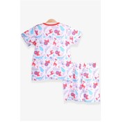 Resim Breeze Erkek Bebek Pijama Takımı Hayvanlar Alemi Desenli Beyaz (9 Ay-3 Y Breeze