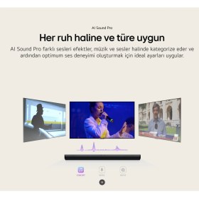 Resim Lg 300W 2.1 Adaptive ve Yapay Zeka Destekli Ses, Derin Bas, Oyun Modu, 40 Inç ve Üzeri Tv Uyumlu Monte Edilebilir Soundbar 