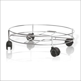 Resim M3 Decorium 4 Tekerlekli Paslanmaz Çelik Araba Rafı 